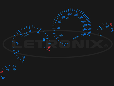 1x EL Racing Dash Vauxhall Opel Corsa B Tigra 1 0220Km h 7000RPM