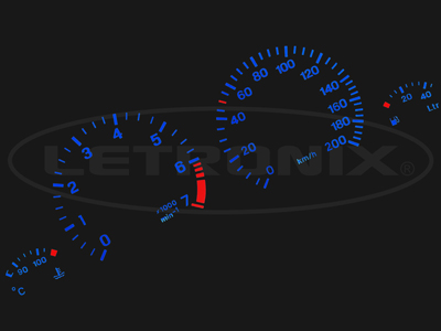1x EL Racing Dash Vauxhall Opel Corsa B Tigra 1 0200Km h 7000RPM