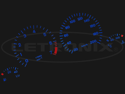 1x EL Racing Dash Vauxhall Opel Corsa B Tigra 1 20200Km h 7000RPM