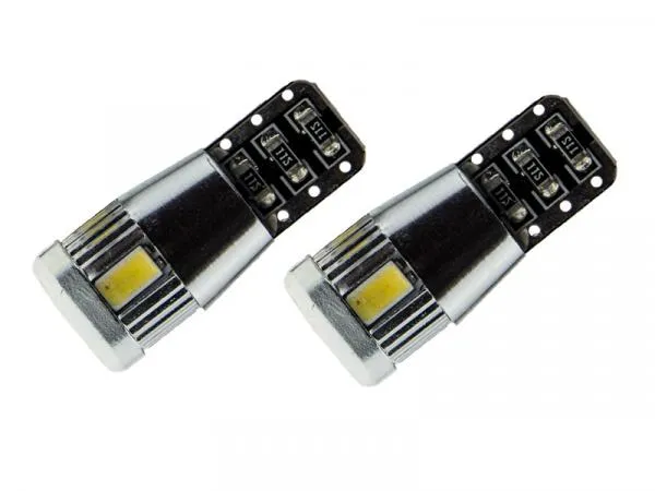 LED Kennzeichenbeleuchtung 2x w5w T10 6x5630 SMD LED weiß CAN-Bus