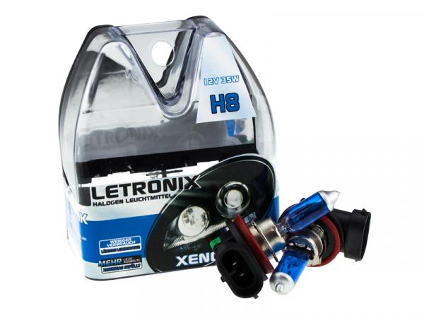 LETRONIX H8 12V 35W Halogen Leuchtmittel 8500K Xenon Gas Ultra White