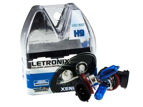 LETRONIX H9 12V 65W Halogen Leuchtmittel 8500K Xenon Gas Ultra White
