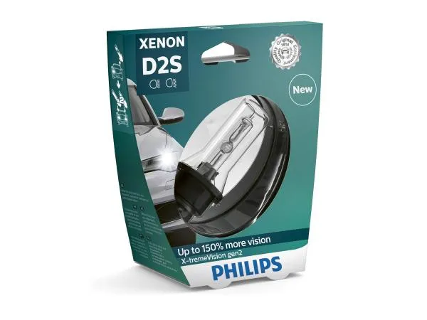 Philips D2S Leuchtmittel 35W P32d-2 X-treme Vision +150% Xenon Blister - 85122XV2S1