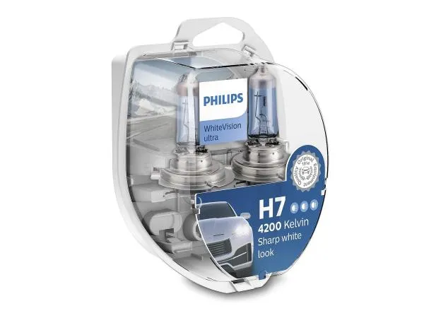 Philips H7 Leuchtmittel 12V 55W PX26d WhiteVision Ultra 4200K DuoBox - 12972WVUSM