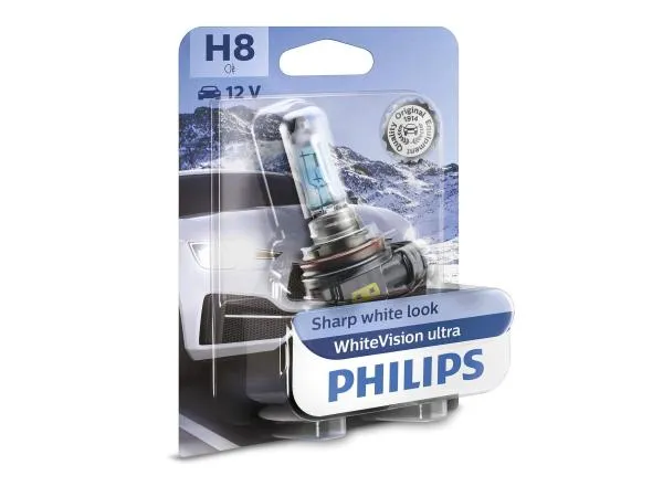 Philips H8 Leuchtmittel 12V 35W PGJ19-1 WhiteVision Ultra - 12360WVUB1