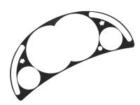 Tachoblende Carbon Opel Corsa C, Tigra 2