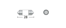 28mm LED-Soffitte