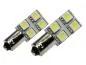 Preview: 2x 4 SMD 5050 3 Chip LED Leuchtmittel SideLight 4 Farben ba9s T4W
