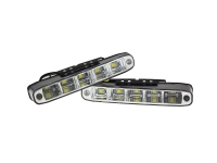 Lescars 5 Watt LED Tagfahrlicht Wei/ß 6000K abgeschr/ägt inkl Relais E-Pr/üfzeichen