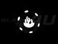 Preview: Led Chrom Zigarettenanzünder Weiß beleuchtete Flammen