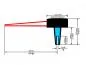 Preview: 32mm LETRONIX Tachonadel Tachozeiger Tacho Zeiger Nadel in Rot Design 3
