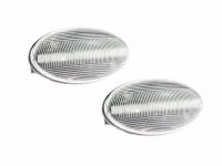 Preview: LED Seitenblinker Blinker Klar Silber Module für Peugeot 207 2006-2015