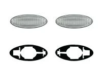 Preview: LED Seitenblinker Blinker Klar Silber Module für Toyota Yaris Typ XP9 2005-2011