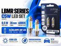 Preview: LETRONIX C5W LED Soffitte 36mm 12V 0,5W SV8.5 ECE R37 E1 Straßenzulassung - LBMR01