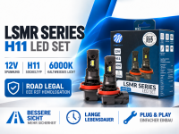 Preview: LETRONIX H11 LED ECE Konform R37 Leuchtmittel 12V 6000K mit Straßenzulassung - LSMR11