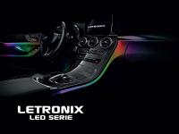 Preview: LETRONIX LED Ambientebeleuchtung für Armaturenbrett Orange für BMW