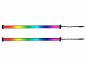 Preview: LETRONIX RGB Full LED Rainbow Fußraumbeleuchtung 2er Set 25cm RGBIC LED-Leisten