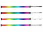 Preview: LETRONIX RGB Full LED Rainbow Fußraumbeleuchtung 4er Set 25cm RGBIC LED-Leisten