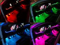 Preview: LETRONIX RGB LED Fußraumbeleuchtung V1 Module 2er Set für Audi und Seat
