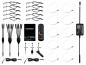 Preview: LETRONIX RGBIC Rainbow LED Sternenhimmel Funkeln 10er Set mit 1040 Sternen/Fasern