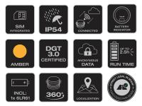 Preview: OSRAM LEDguardian® ROAD FLARE Signal V16 IoT DGT 3.0 Warnlicht Orange - LEDSL105