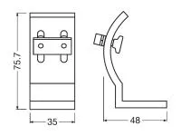 Preview: OSRAM LEDriving® LED Lightbar Mounting Kit FX GEN 2 Back Brackets - LEDDL FX ACC101