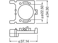 Preview: OSRAM Montagehalterung Sockel Adapter für H7 LED Module 64210DA02