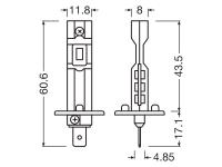 Preview: OSRAM Night Breaker H1 LED VINTAGE 1:1 12V 8W 3000K Straßenzulassung - 64150DWNBVNT-2MB