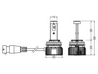 Preview: OSRAM Night Breaker LED SMART H11 ECE Leuchtmittel 12V 6000K  - 64211DWNBSM-ECE