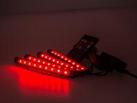 Preview: RGB LED Fußraumbeleuchtung 4 Leisten mit Fernbedienung und Musik Steuerung