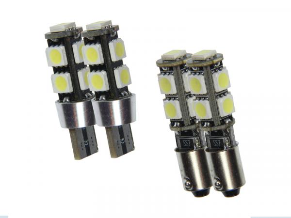 2x 9 SMD 5050 3 Chip LED Leuchtmittel Weiß 6000K Can-Bus