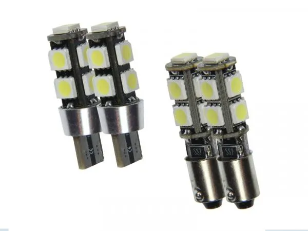 2x 9 SMD 5050 3 Chip LED Leuchtmittel Weiß 6000K Can-Bus