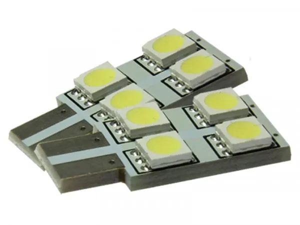 2x 4 SMD 5050 3 Chip LED Leuchtmittel SideLight 4 Farben w5w T10