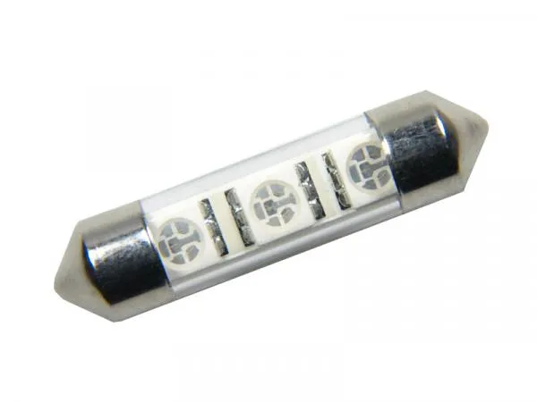 37mm 3 SMD 3Chip PLCC6 C5W LED Soffitte mit Plexiglas
