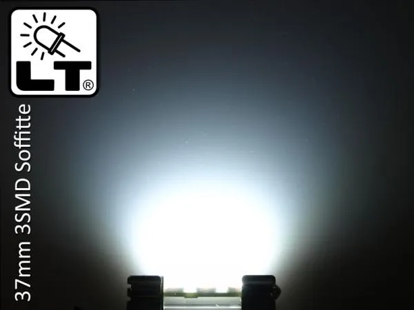 37mm 3 SMD 3Chip PLCC6 C5W LED Soffitte mit Plexiglas