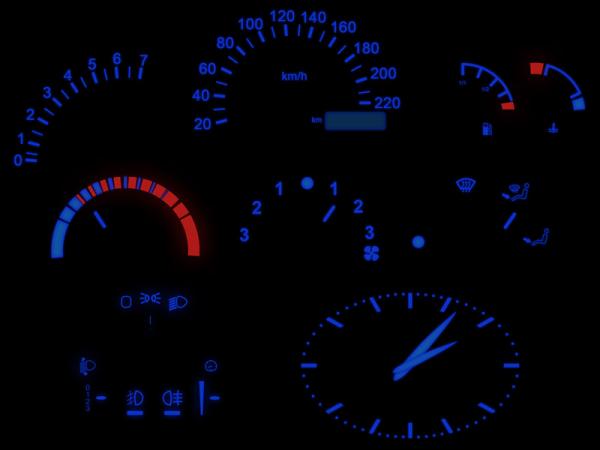 Blauer Tacho Komplettset Ford Escort Puma