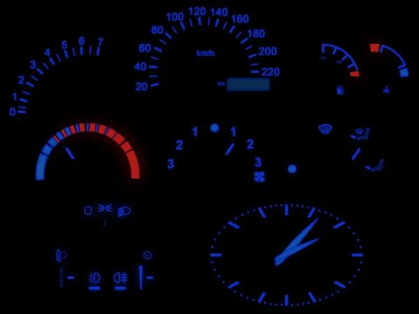 Blauer Tacho Komplettset für Ford Escort Puma