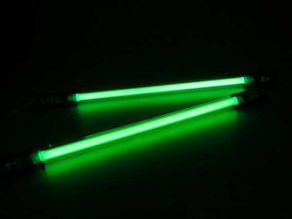 Grüne Fußraumbeleuchtung 2x Neon Röhre 20cm + Zubehör