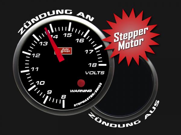 Auto Gauge STEPPER Zusatzinstrument Volt Batteriespannung