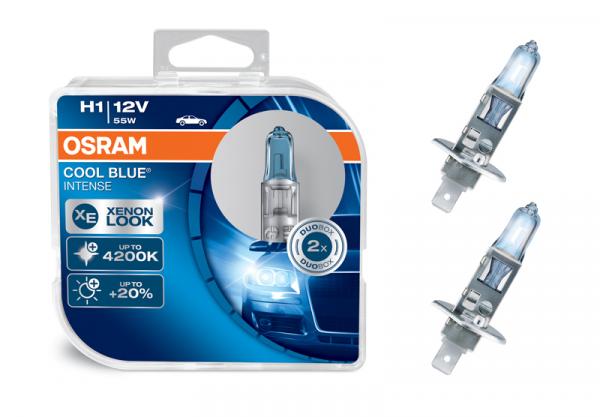 OSRAM COOL BLUE Intense® Xenon LED Optik H1 Sockel 55W DuoBox (2 Stück)