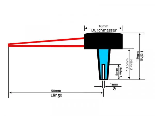 50mm LETRONIX Tachonadel Tachozeiger Tacho Zeiger Nadel in Weiß Design 2