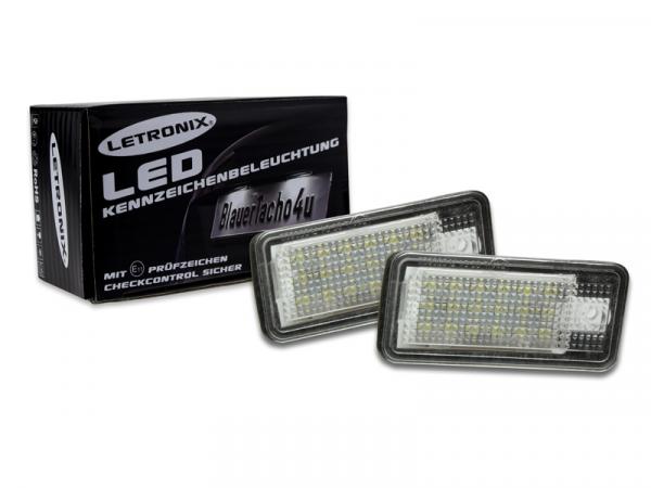 LHLP015S28, LED Kennzeichenbeleuchtung mit E-Prüfzeichen, Ersatz für Audi  A3 S3 A4 S4 A6 S6 A8 S8 Q7 RS4 RS6, LED Nummernschildbeleuchtung, CANBUS  Lampe, 2 Stück