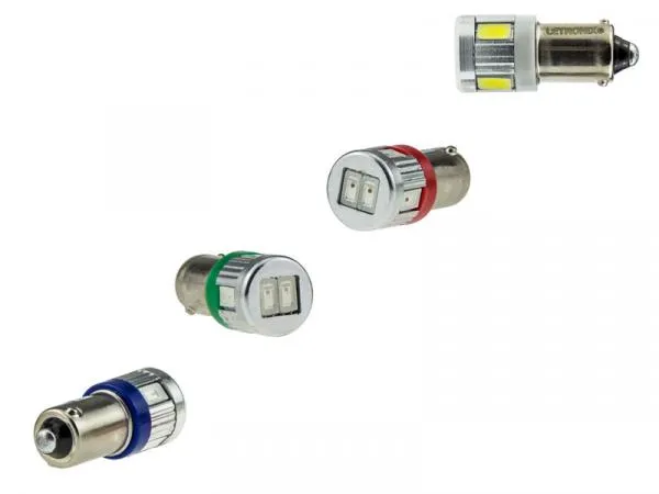 1x 6 SMD 5630 LED Leuchtmittel Ba9s T4W Weiß Blau Rot Grün