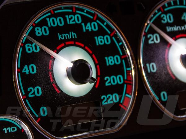 Preview: 1x Letronix Weiße Tachonadeln Zeiger 2x 31mm + 2x 61mm