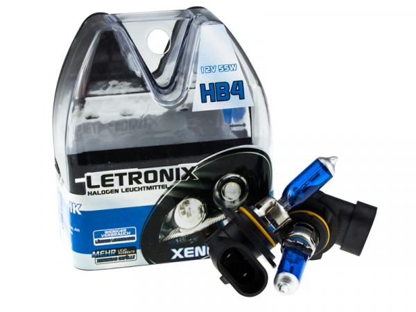 LETRONIX HB4 9006 12V 55W Halogen Leuchtmittel 8500K Xenon Gas Ultra White