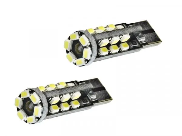 2x 30 SMD 1210 LED Leuchtmittel Weiß 6000K Can-Bus w5w T10