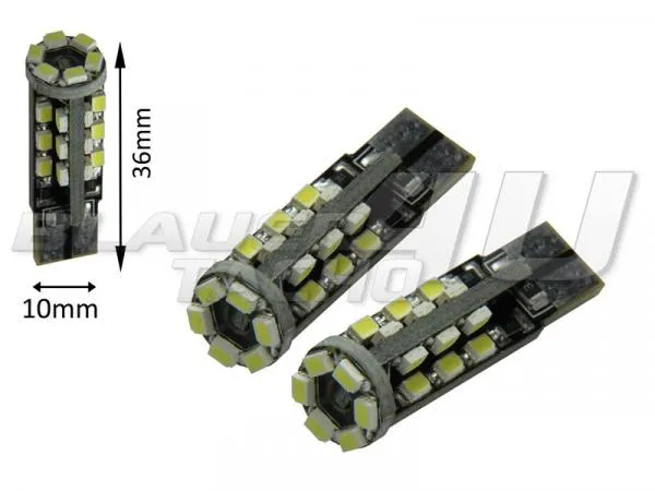 2x 30 SMD 1210 LED Leuchtmittel Weiß 6000K Can-Bus w5w T10