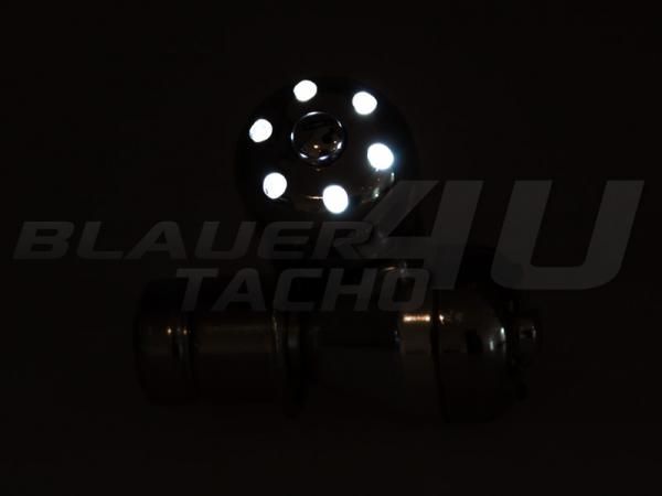 Preview: Led Chrom Zigarettenanzünder 6 Weiße Leds 8 Funktionen