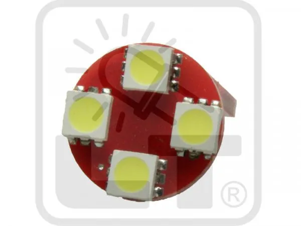 1x 4 SMD 5050 3 Chip LED Leuchtmittel Weiß 6000K w5w T10