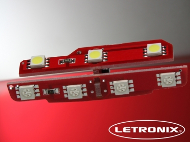 2x 7 SMD 5050 3Chip LED Ausstiegs - und Umfeldbeleuchtung BiColor